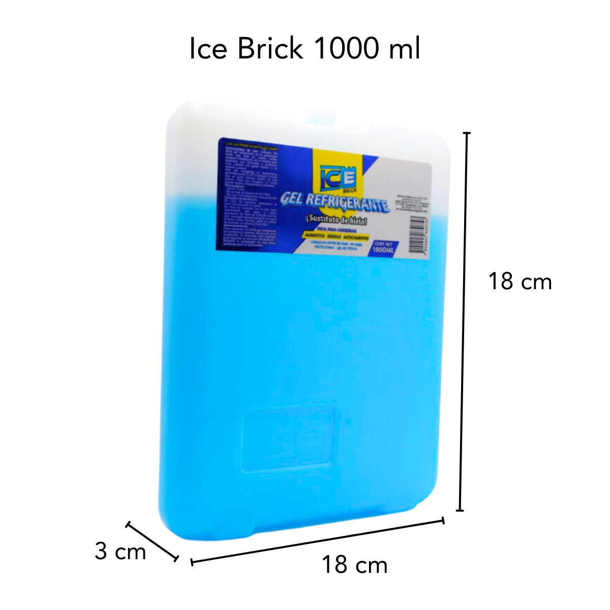 Gel Refrigerante Ice Brick 1000 Ml Sustituto De Hielo 12 piezas