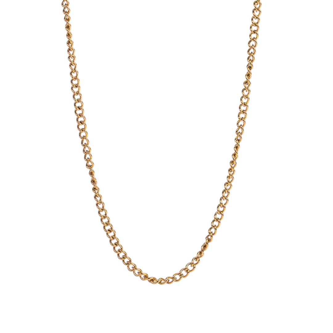 Cadena de Eslabones en Acero Inoxidable Chapado en Oro de 18K para Dama