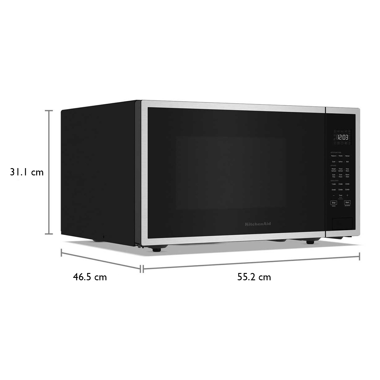 Microondas de Encimera KitchenAid KMCS122RPS 1.6p³ Acero inoxidable (Reemplaza KMCS1016GSS)