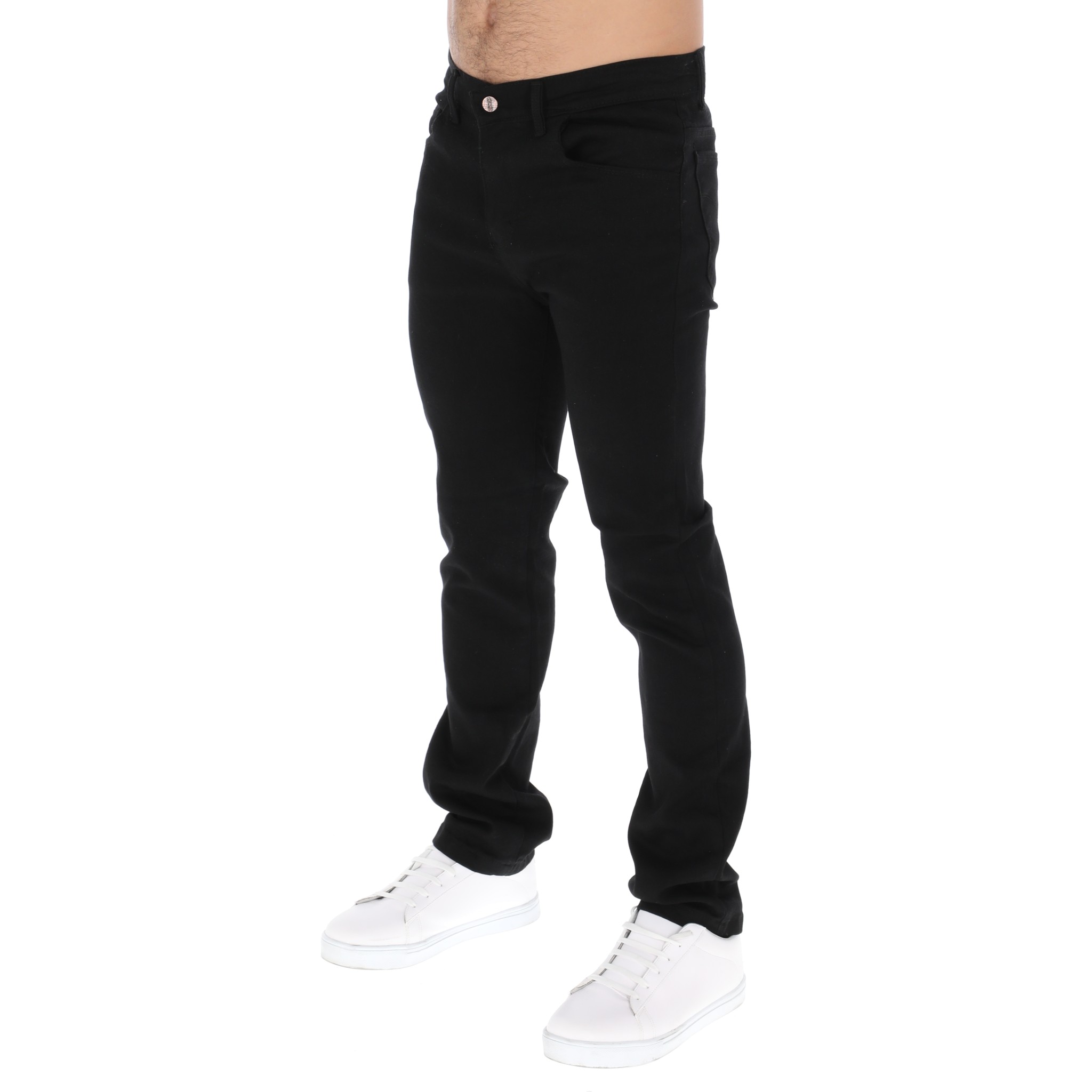 Pantalòn Negro Jeans Corte Recto Para Hombre