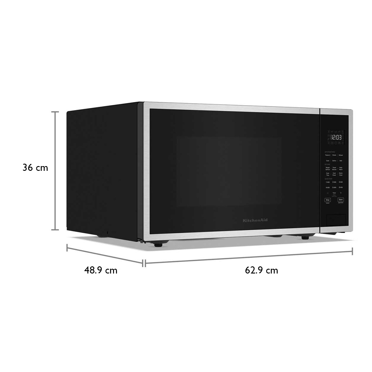 Microondas de Encimera KitchenAid KMCS324RPS 2.2 p³ Acero Inoxidable (Reemplaza KMCS3022GSS)