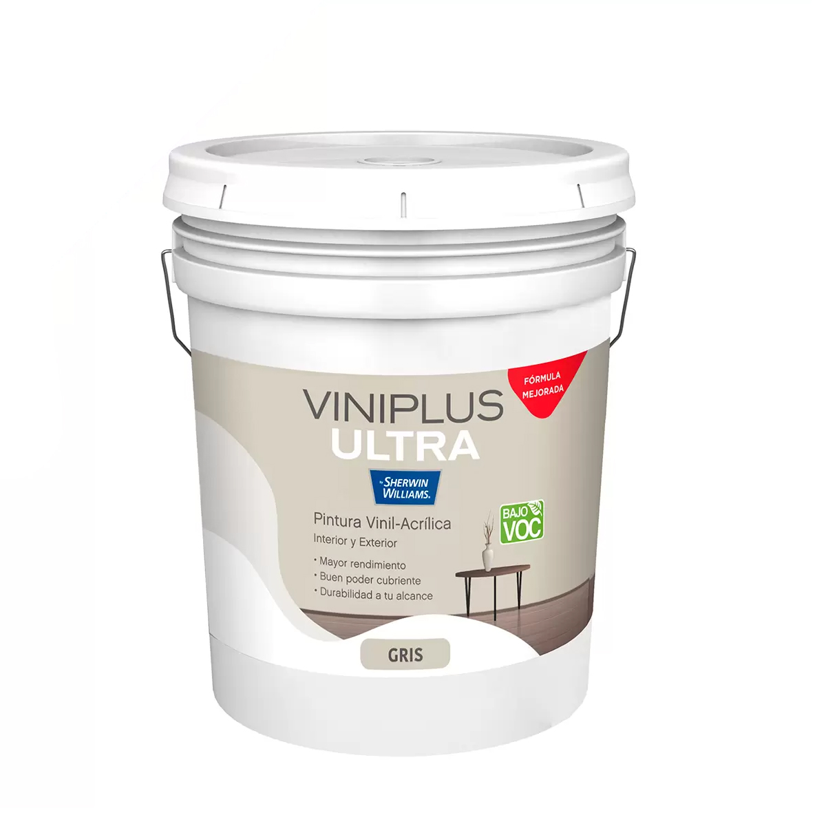 Pintura Vinil Plus Vinil-Acrílica Sherwin Williams Gris 19 L