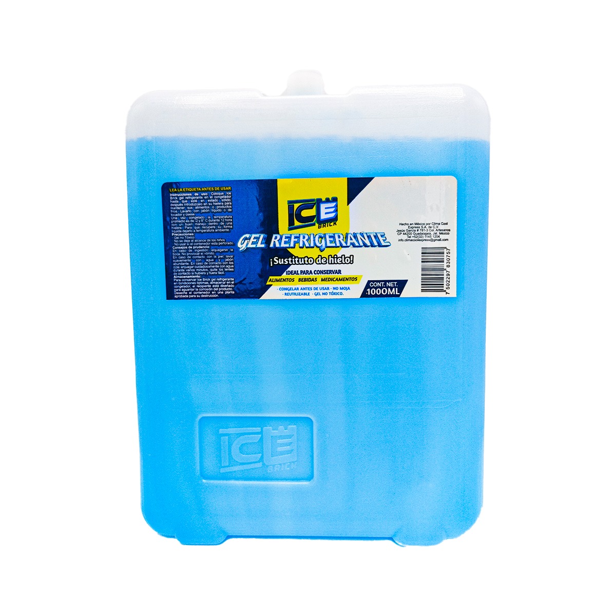 ICE BRICK GEL Refrigerante Sustituto de Hielo 1000 ml 4 piezas