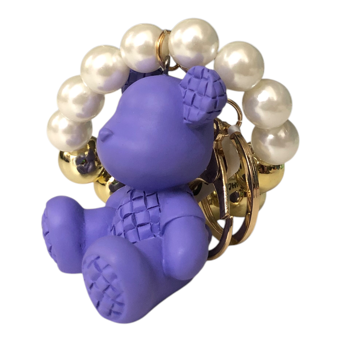 Llavero Morado Osito Con Pulsera