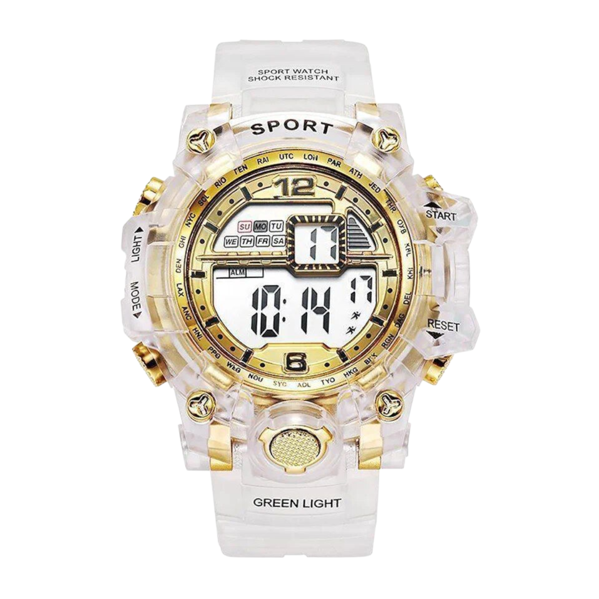 Reloj sport transparente digital .