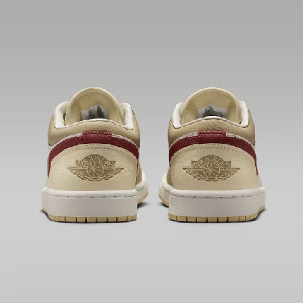 Tenis Air Jordan 1 Low Beige/rojo Mujer Tallas #22.5 al #26