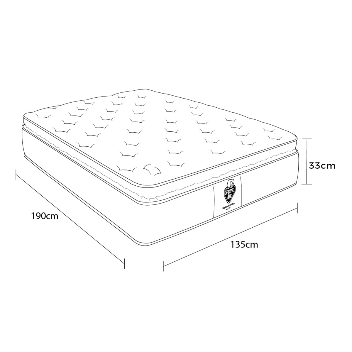 Colchon Spring Air Gibson Matrimonial