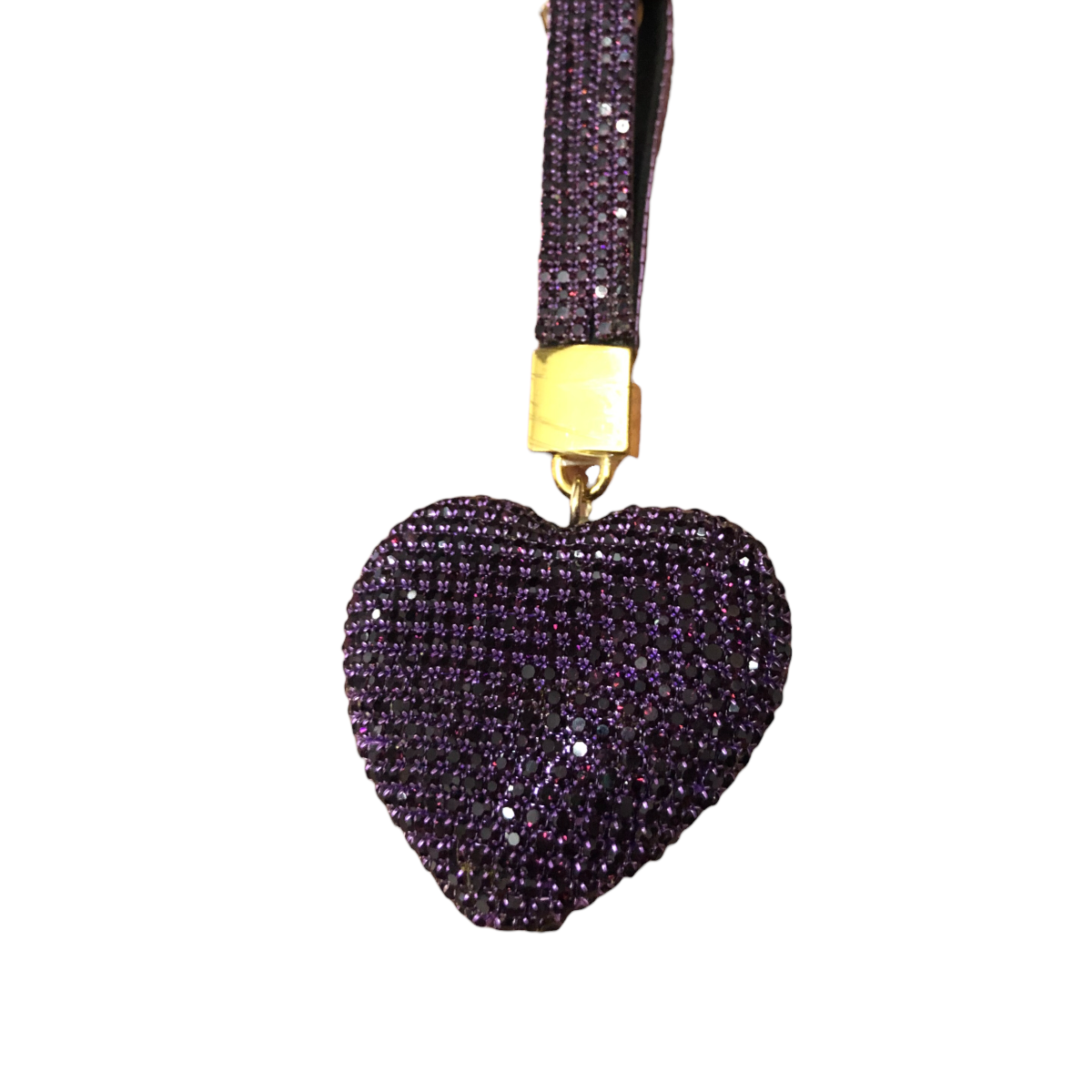 Llavero Corazón Pedrería Color Morado