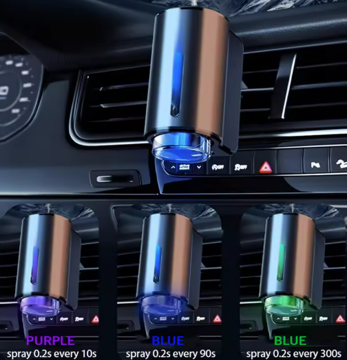 Difusor de Aromaterapia para Coche Inteligente | Ambientador con 3 Humidificadores Ajustables y Difusor de Aceites Esenciales