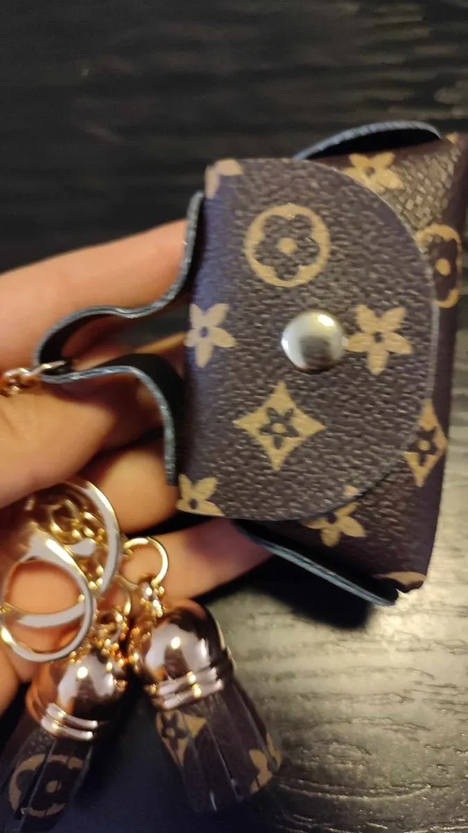 Bolsita Con Llavero, Porta AirPods Varios Diseños, Practicas,LV cafe