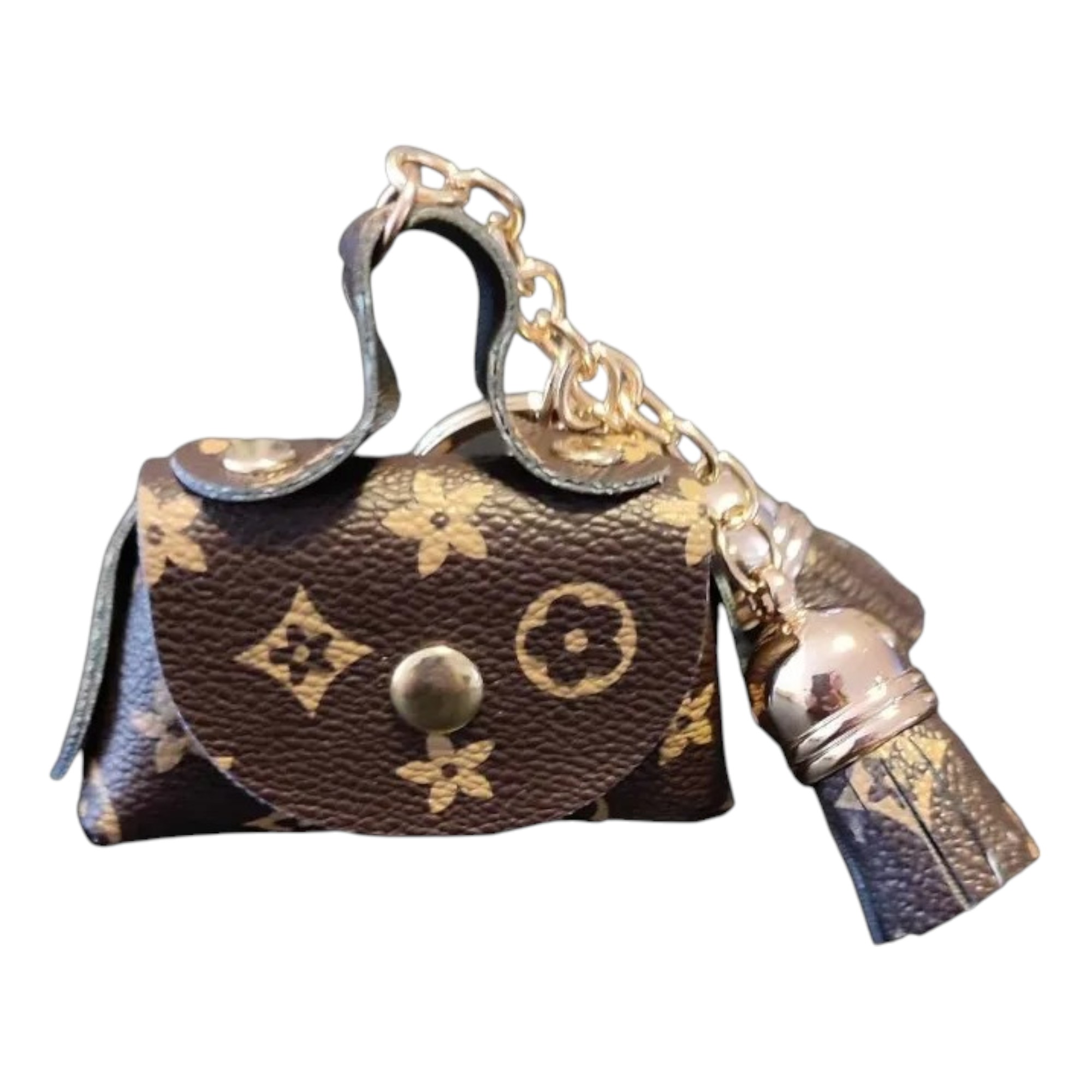 Bolsita Con Llavero, Porta AirPods Varios Diseños, Practicas,LV cafe