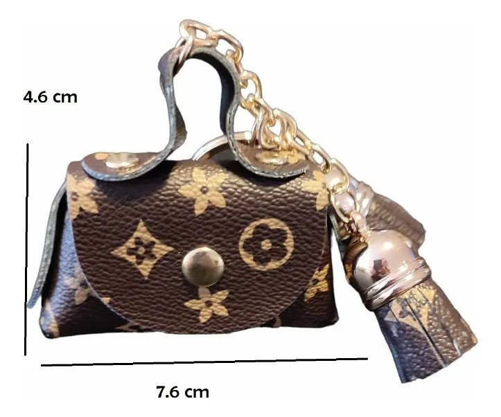 Bolsita Con Llavero, Porta AirPods Varios Diseños, Practicas,LV cafe