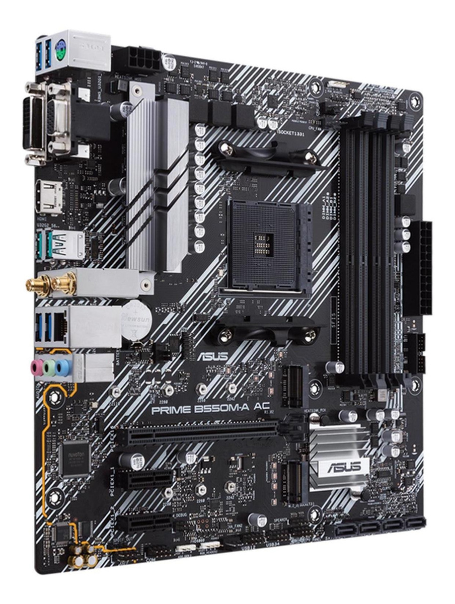 Tarjeta Madre Asus Prime B550m-a Ac Pcie 4.0 Dual M.2
