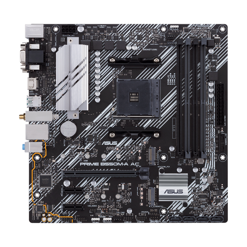 Tarjeta Madre Asus Prime B550m-a Ac Pcie 4.0 Dual M.2