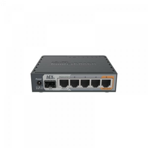 Mikrotik (hEX S) Router Dual Core, 5 puertos Gigabit, 1 Puerto SFP, PoE in, PoE Out