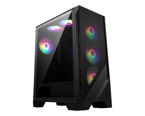 GABINETE MSI (MAG FORGE 120A AIRFLOW) NEGRO, VIDRIO TEMPLADO, 6*VENTILADOR AUTO RGB, ATX, S/FUENTE