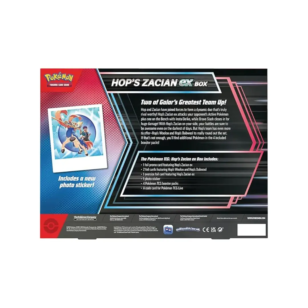 POKEMON TCG - HOP´S ZACIAN EX BOX  EN INGLES