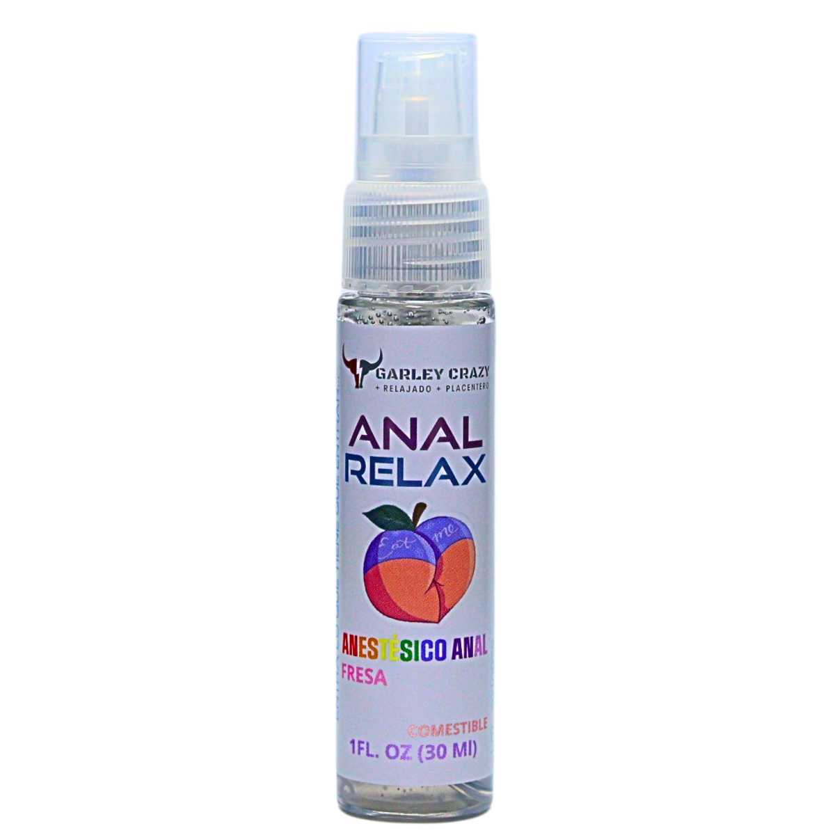 Garley Crazy Anal Relax Lubricante Desensibilizador 1fl.oz/30ml Relajante Anal FRAMBUESA 