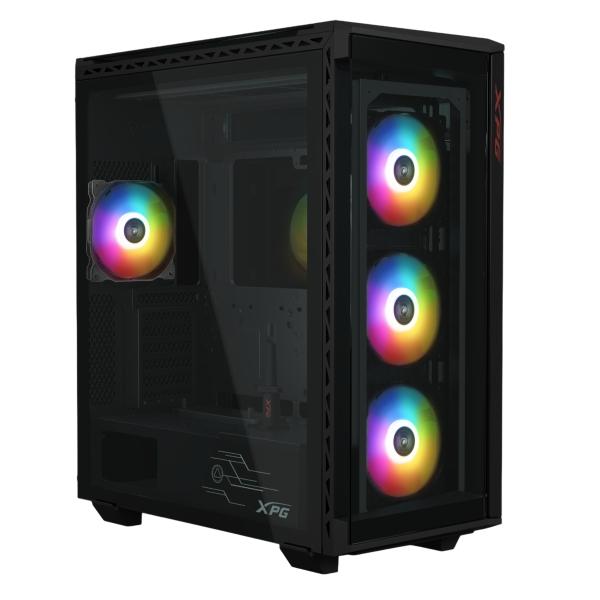 XPG GABINETE XPG BATTLECRUISER MID-T BLACK 4 FAN (BATTLECRUISERIIST-BKCWW)
