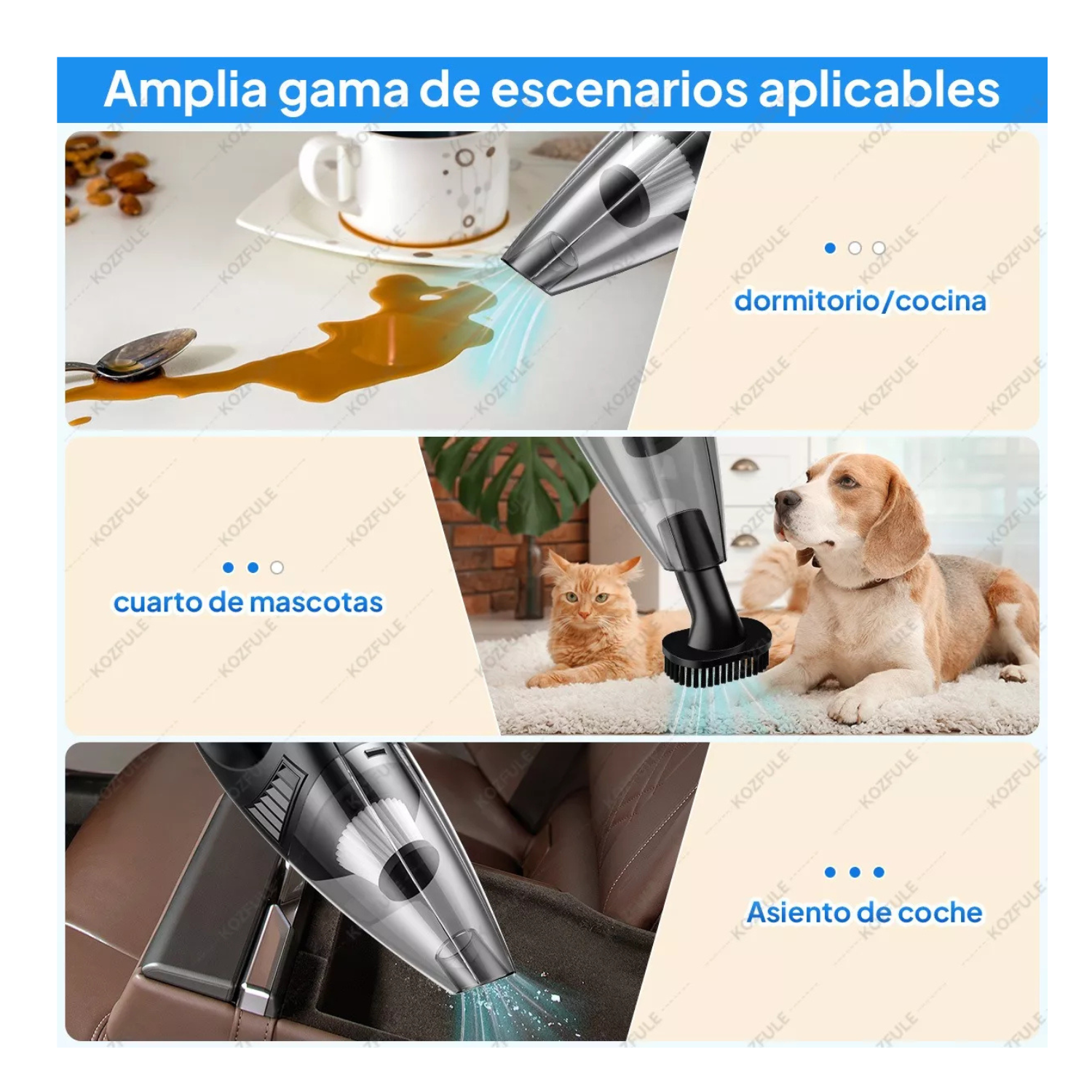 Aspiradora de Mano Portátil Inalámbrica para Auto y Hogar - Potente y Compacta 