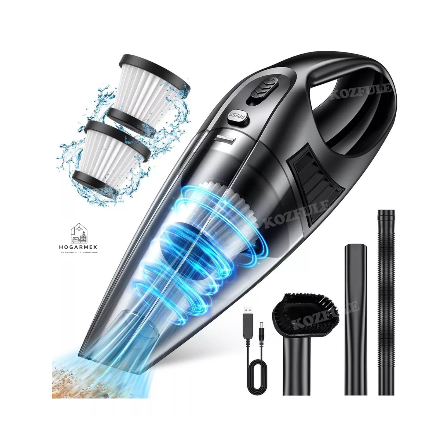 Aspiradora de Mano Portátil Inalámbrica para Auto y Hogar - Potente y Compacta 