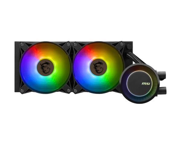 VENTILADOR P/CPU MSI (MAG CORELIQUID E240) ARGB, ENFRIAMIENTO LIQUIDO, 2 FAN, 240MM, NEGRO