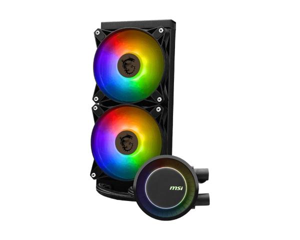 VENTILADOR P/CPU MSI (MAG CORELIQUID E240) ARGB, ENFRIAMIENTO LIQUIDO, 2 FAN, 240MM, NEGRO