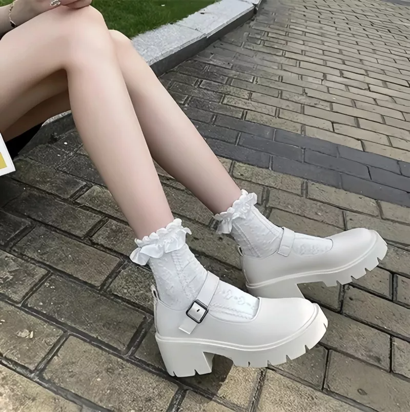 Zapatos De Plataforma Lolita Con Tacón Alto Para Mujer
