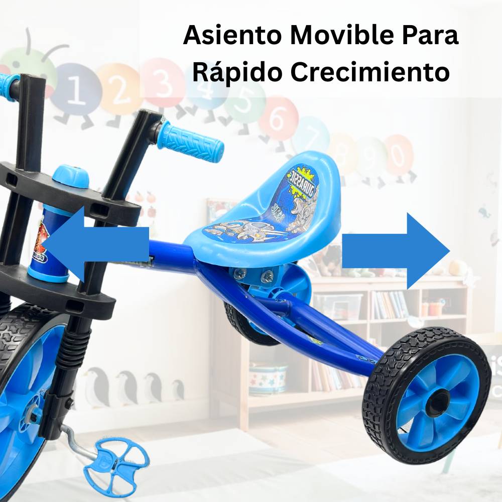 Triciclo Promeyco Raptor Dinosaurio para niños de 2 a 5 años