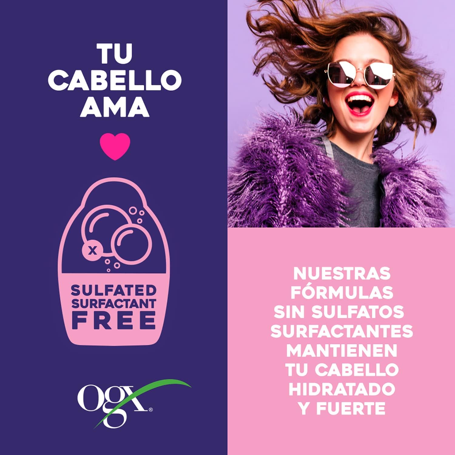 OGX Shampoo y Acondicionador Biotina y Colágeno 385 ml, Volumen Cabello Grueso, Sin Sulfatos, Kit 2 Piezas