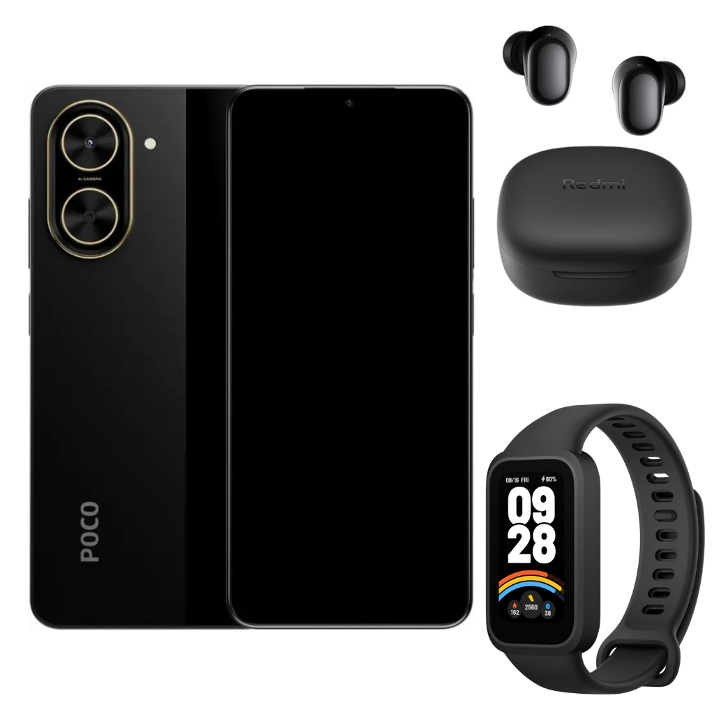 Xiaomi Poco C71 128gb Rom/4gb Ram + Buds 6 play + Band 9 Active