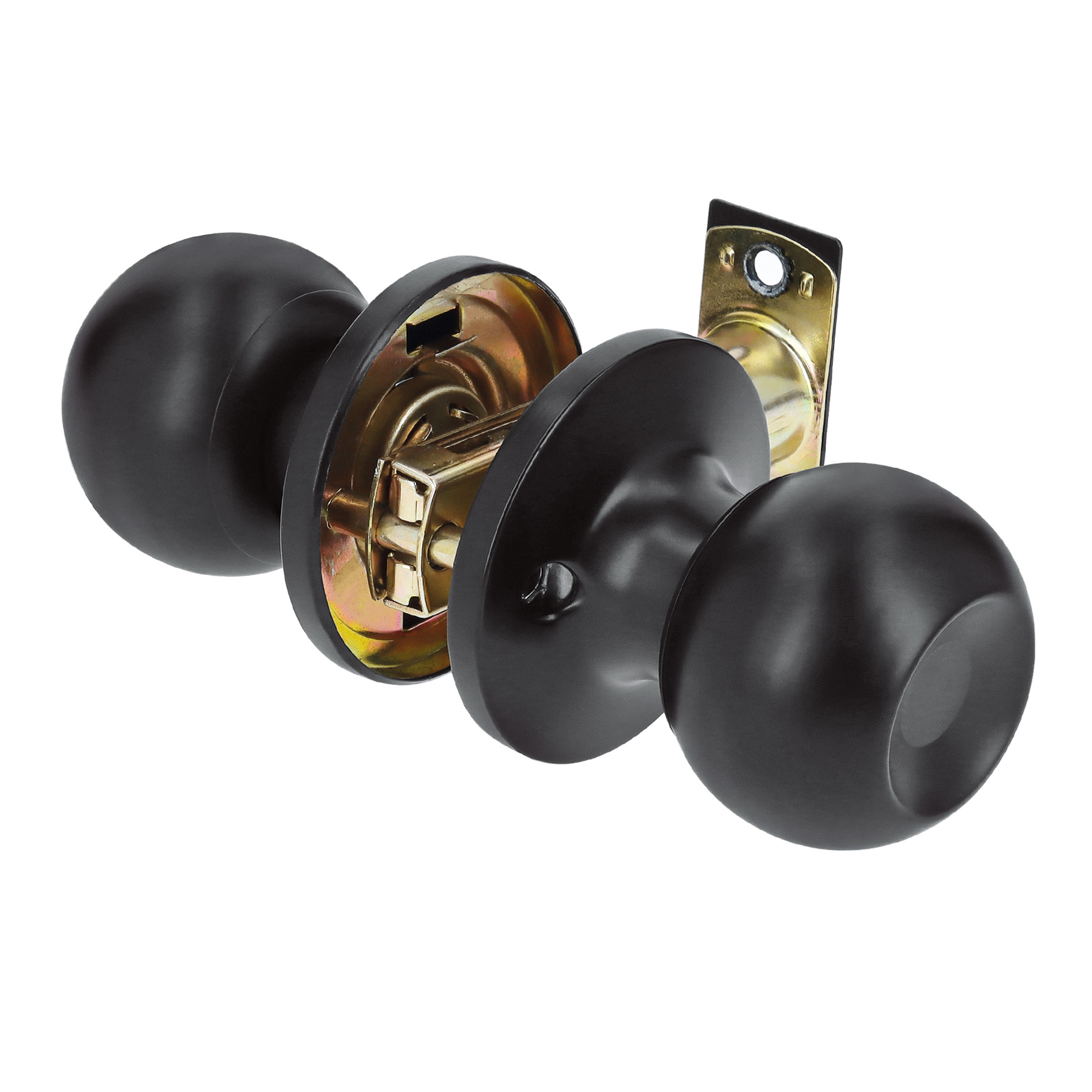 Cerradura esfera tubular, entrada, negro, blíster, BASIC