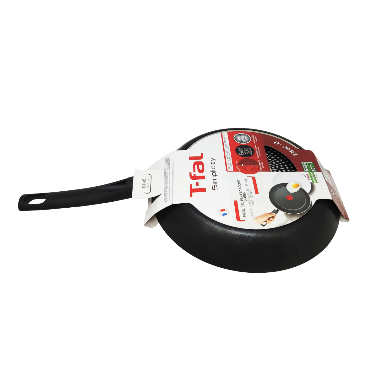 Sartén 26 Cm Antiadherente Simplicity Negro T-fal B5750582