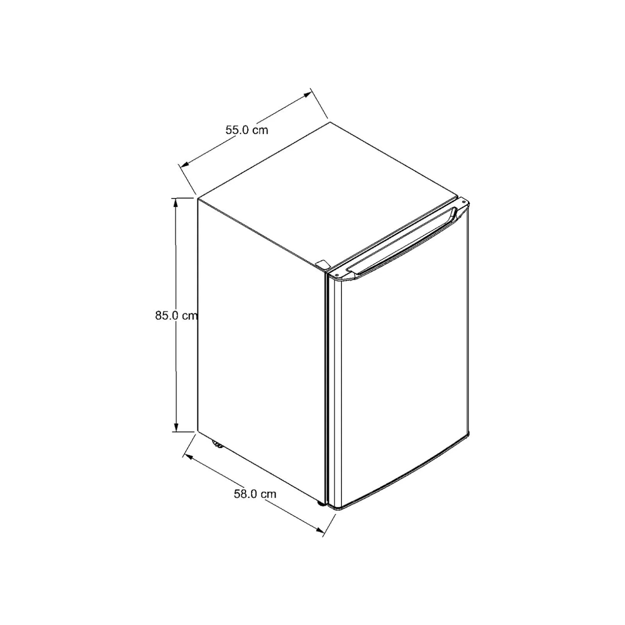 Refrigerador Frigobar Whirlpool WUC2205D Capacidad 4.5 p³ Silver.