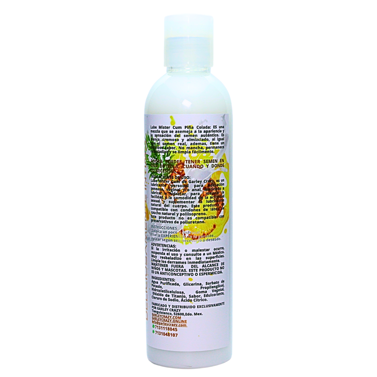 Lube Mister Cum Piña Colada 8.5fl.oz/250ml  Lubricante tipo Semen sabor PIÑA COLADA 