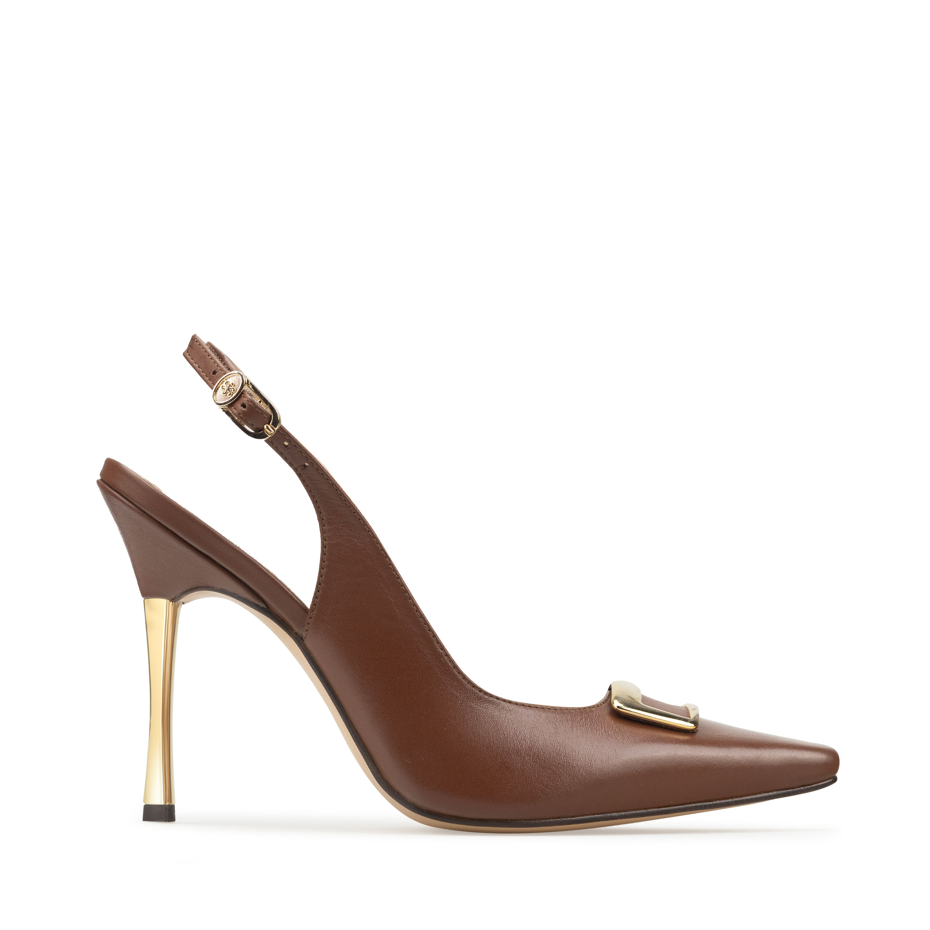 Zapatillas De Tacón Elegantes Para Mujer De Piel Davenia Mod. Carmen