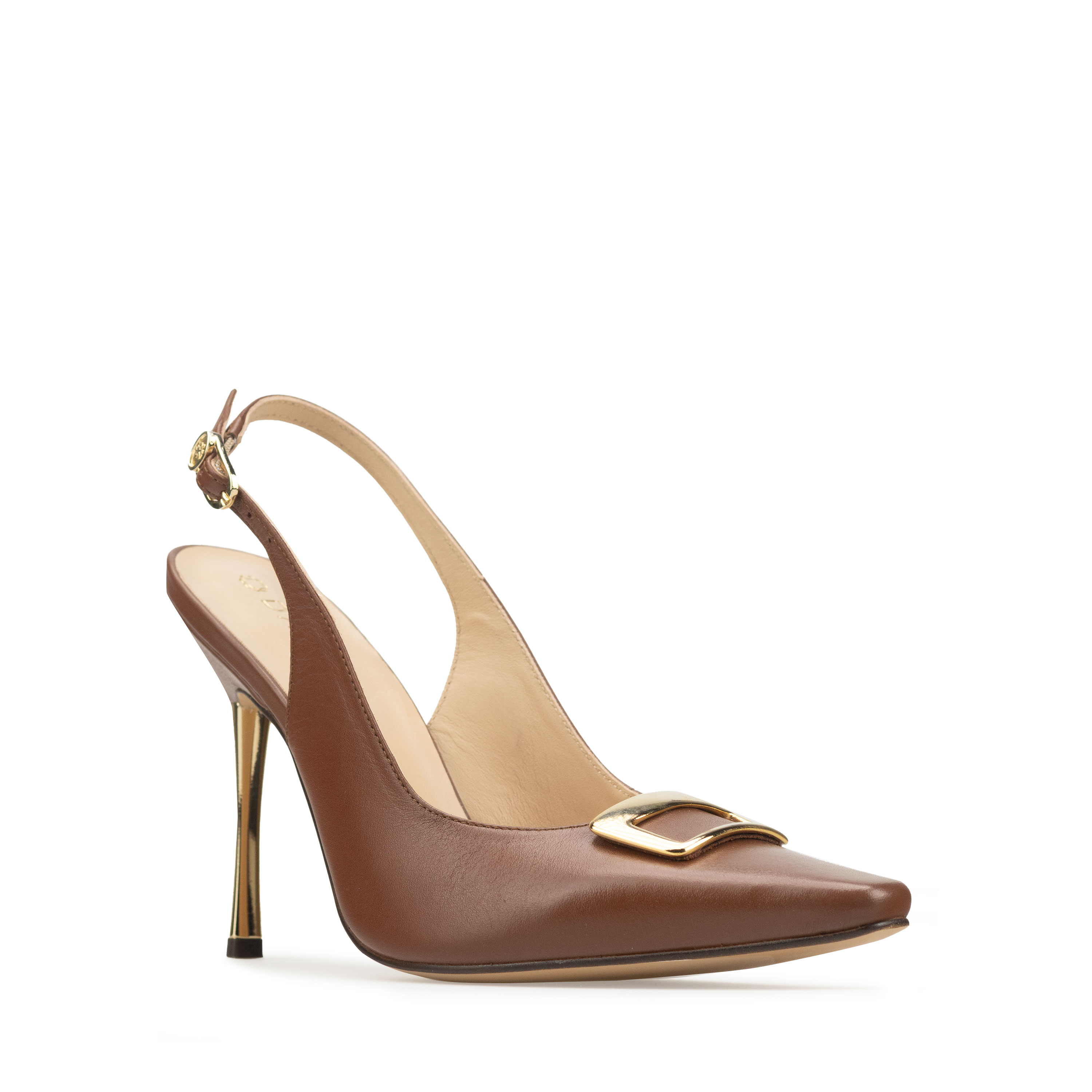 Zapatillas De Tacón Elegantes Para Mujer De Piel Davenia Mod. Carmen