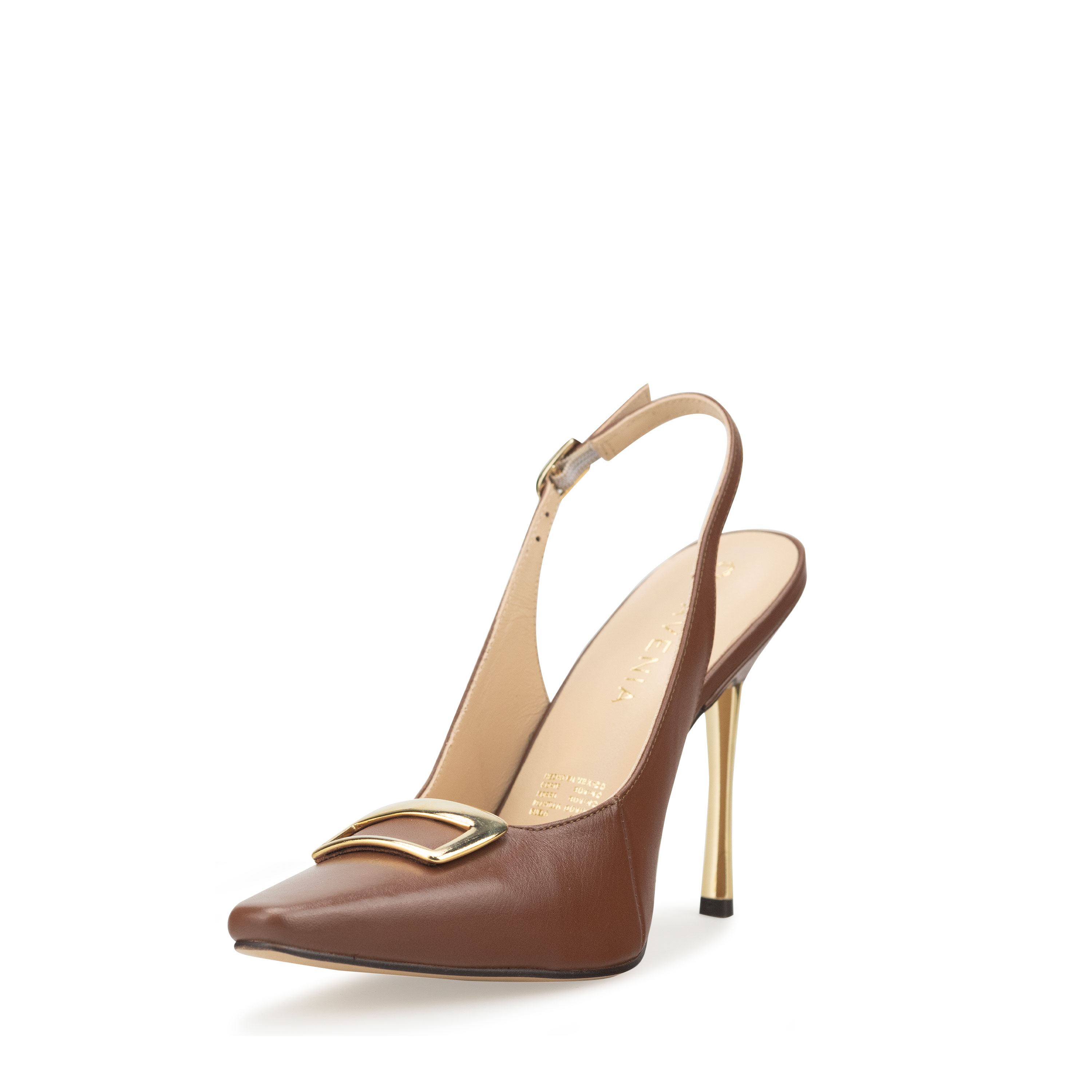 Zapatillas De Tacón Elegantes Para Mujer De Piel Davenia Mod. Carmen