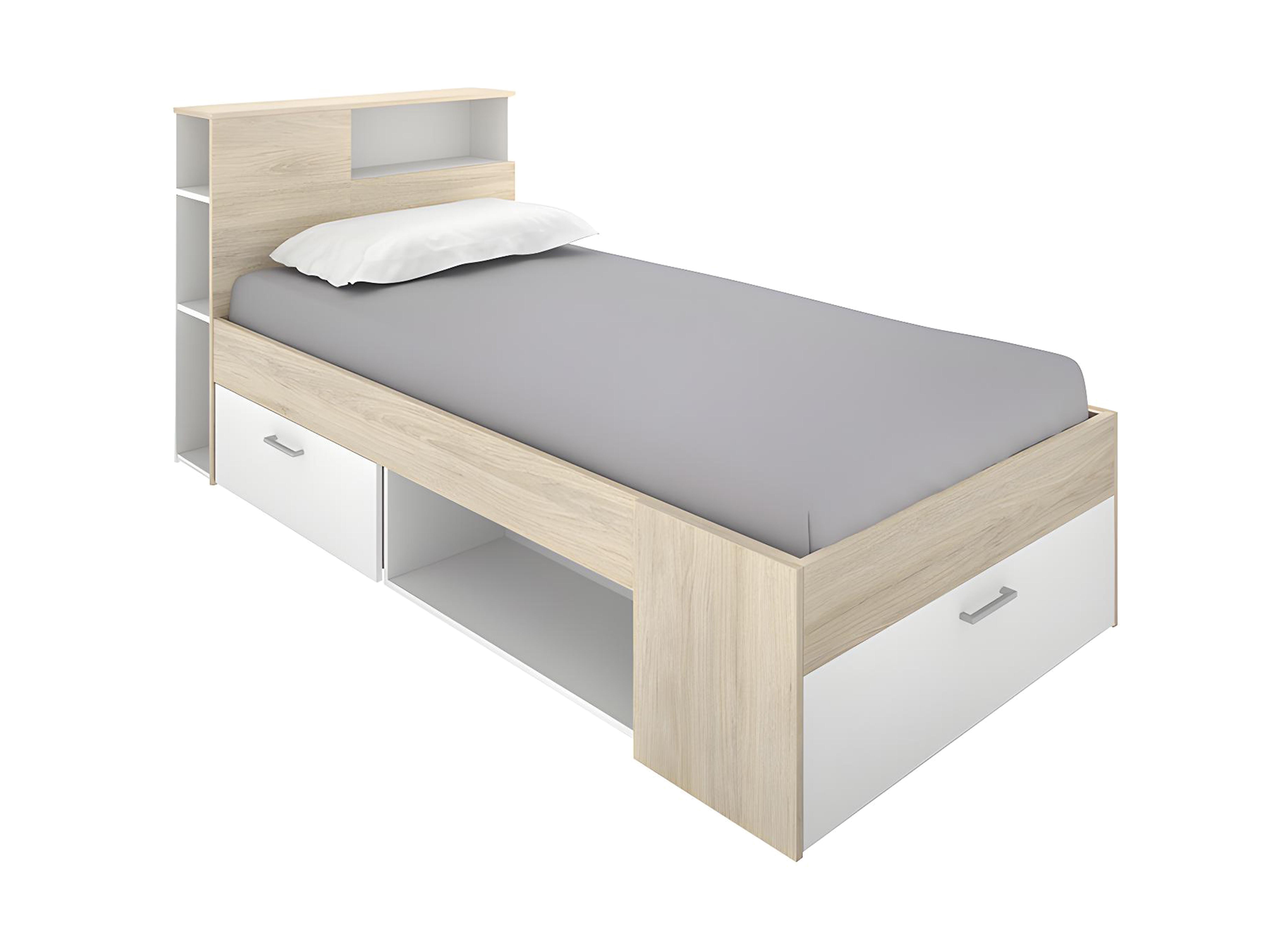 Recamara Individual con Cabecera Mérida con Blanco