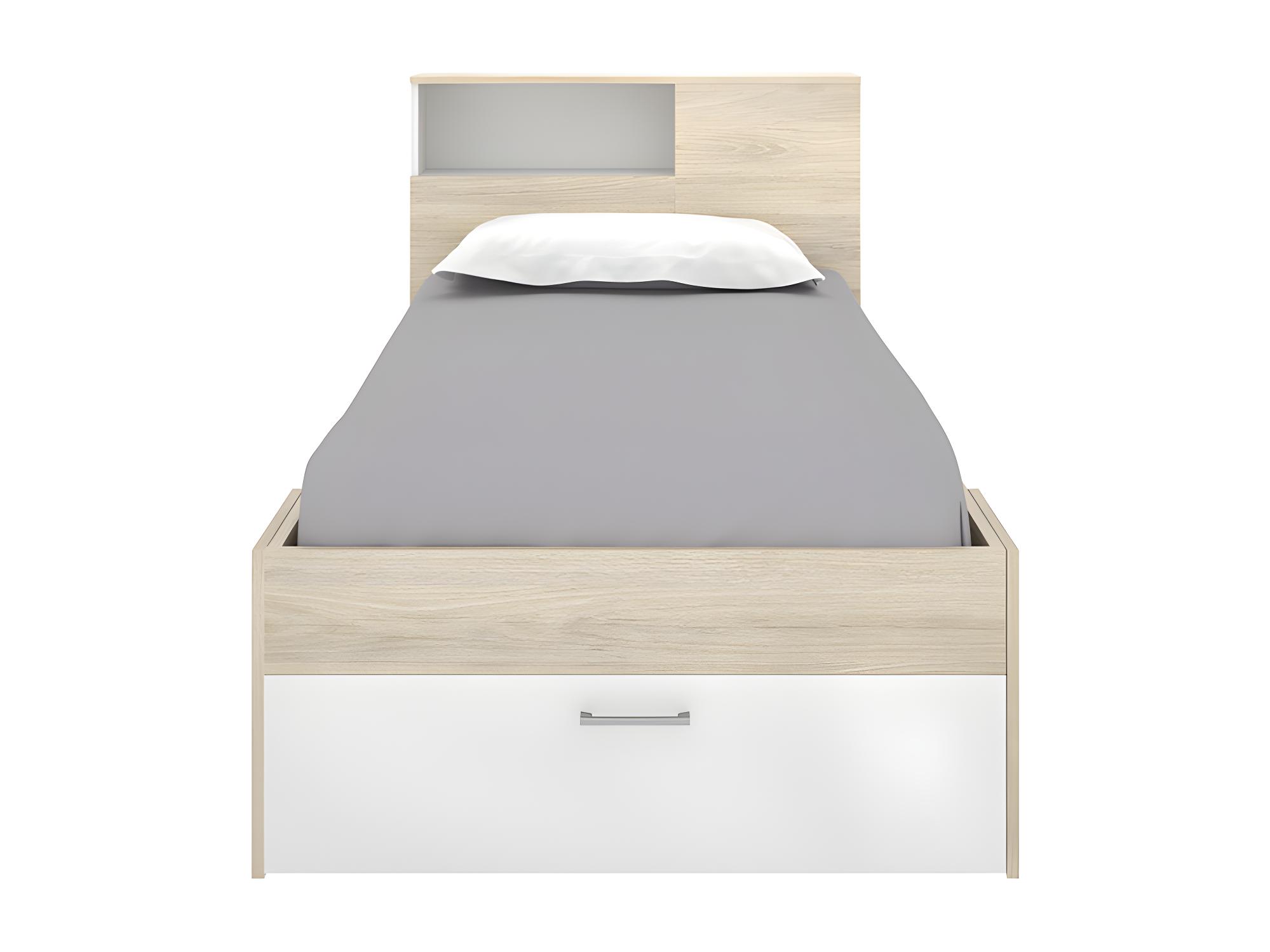 Recamara Individual con Cabecera Mérida con Blanco
