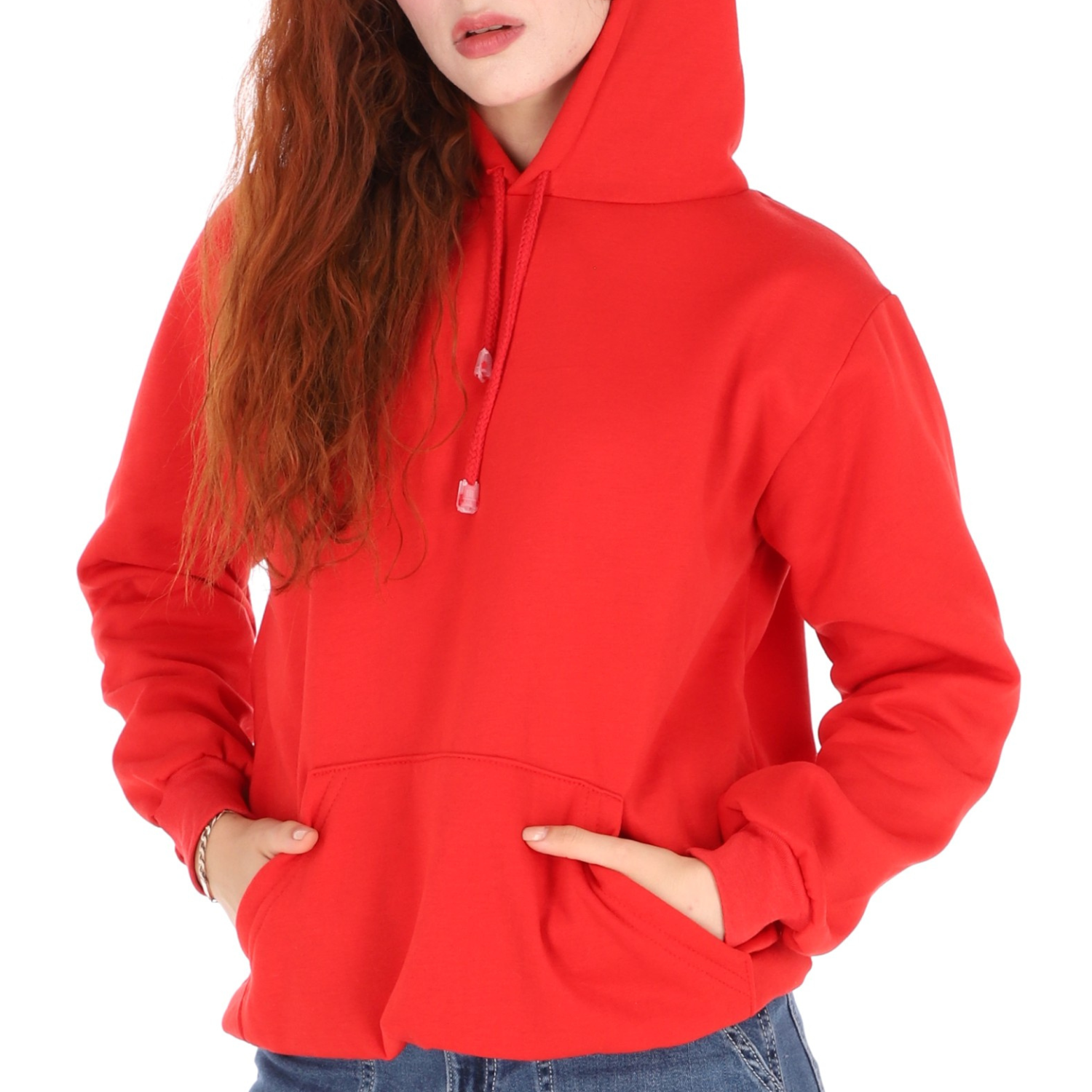 Sudadera Con Capucha Color Rojo Para Mujer CHB Chili Beans Clothing Co..