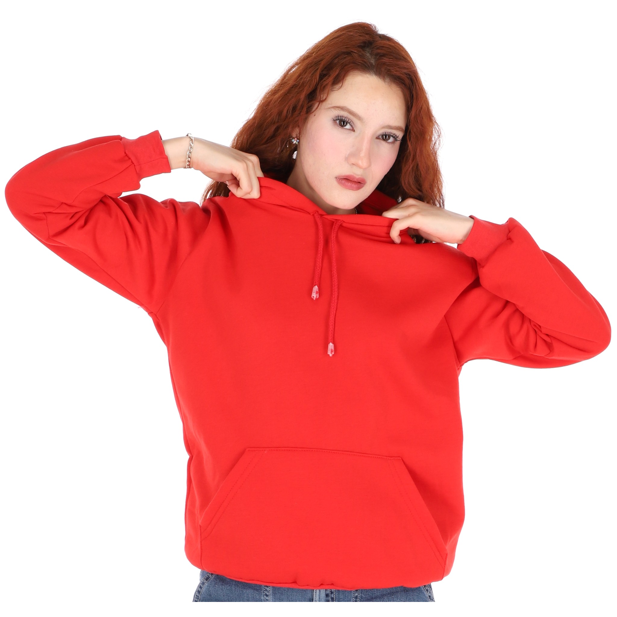 Sudadera Con Capucha Color Rojo Para Mujer CHB Chili Beans Clothing Co..