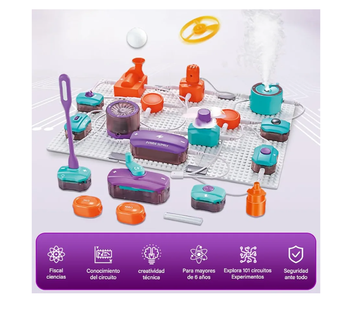 Juego de ciencias didáctico infantil circuito electrónico 