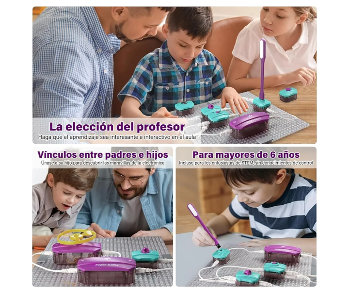 Juego de ciencias didáctico infantil circuito electrónico 