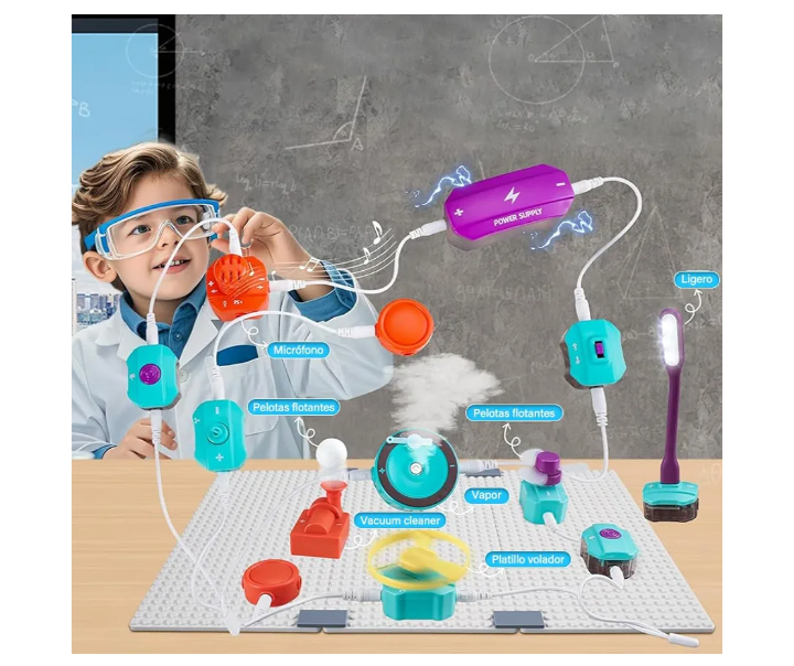 Juego de ciencias didáctico infantil circuito electrónico 