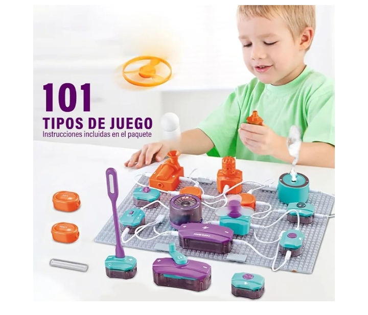 Juego de ciencias didáctico infantil circuito electrónico 