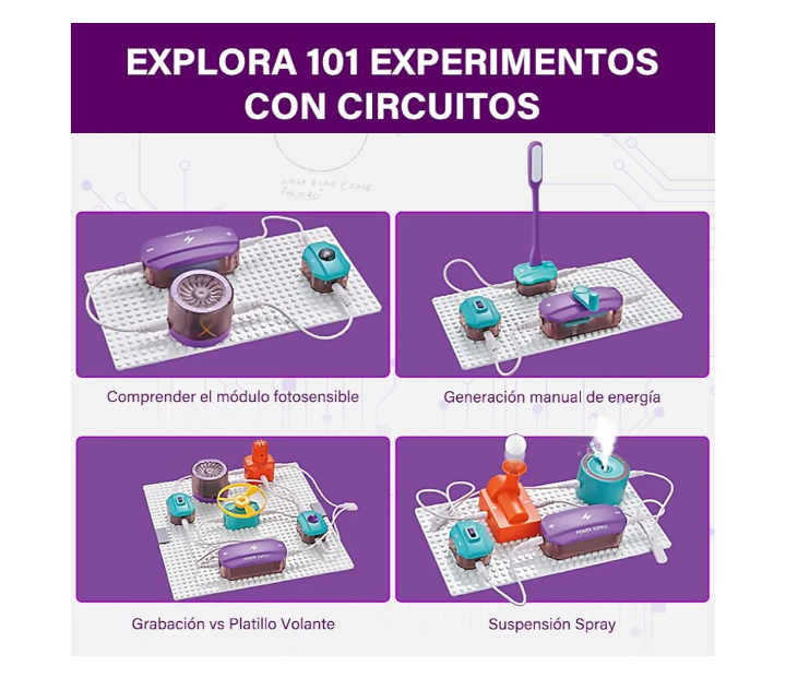 Juego de ciencias didáctico infantil circuito electrónico 
