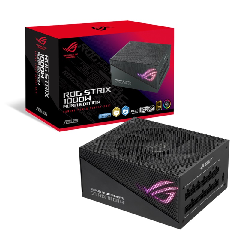 Fuente de Poder Asus ROG-STRIX-1000G-Aura-Gaming 1000W/Gold/80Plus