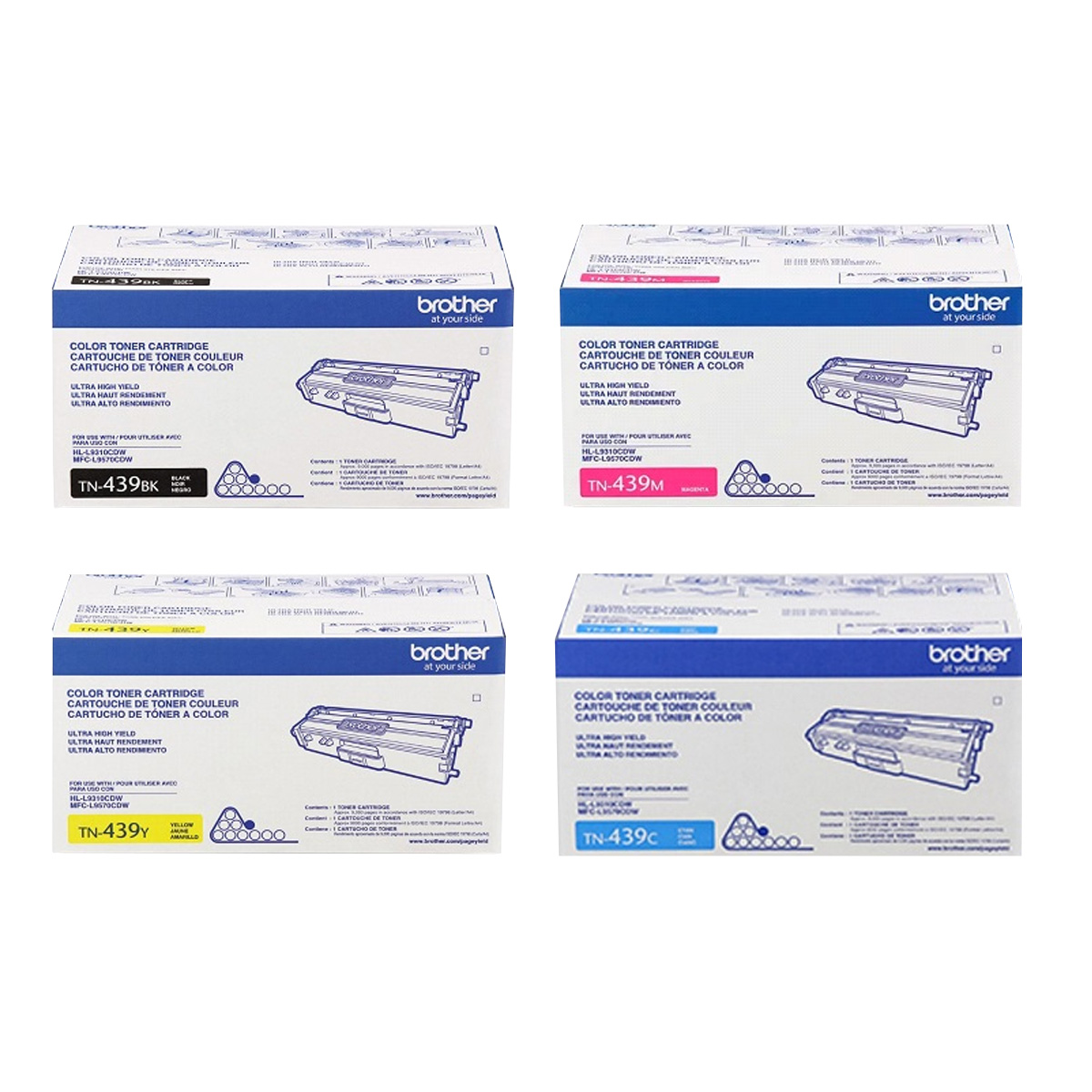 Kit De Toner Tn-439 Bk/c/m/y. 9k Páginas P/l9310cdw/l9570cdw