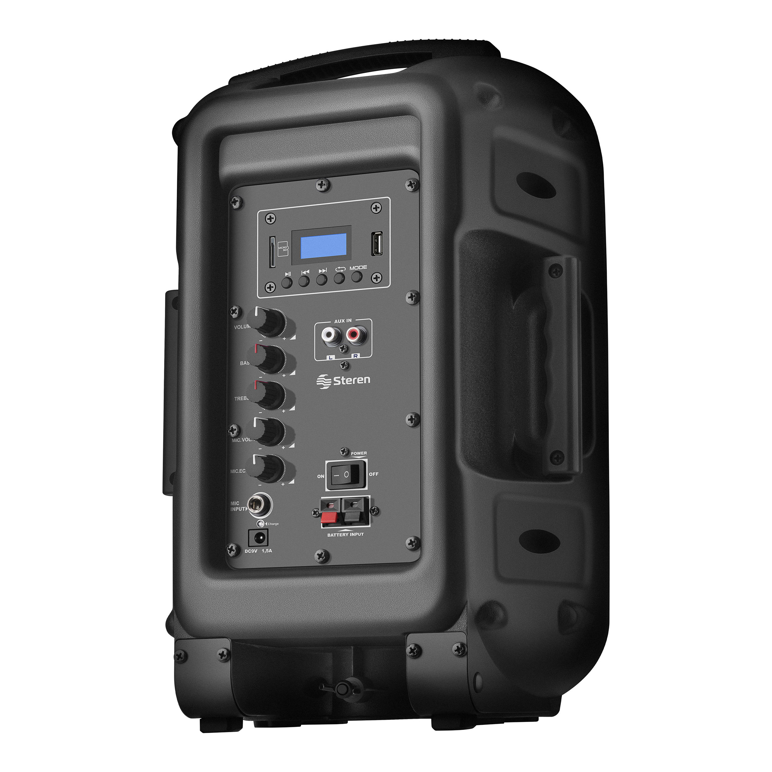 STEREN Bafle de 8" 1,100 W PMPO Bluetooth True Wireless Link con batería recargable BAF-0820NE